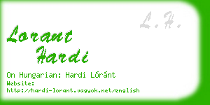 lorant hardi business card